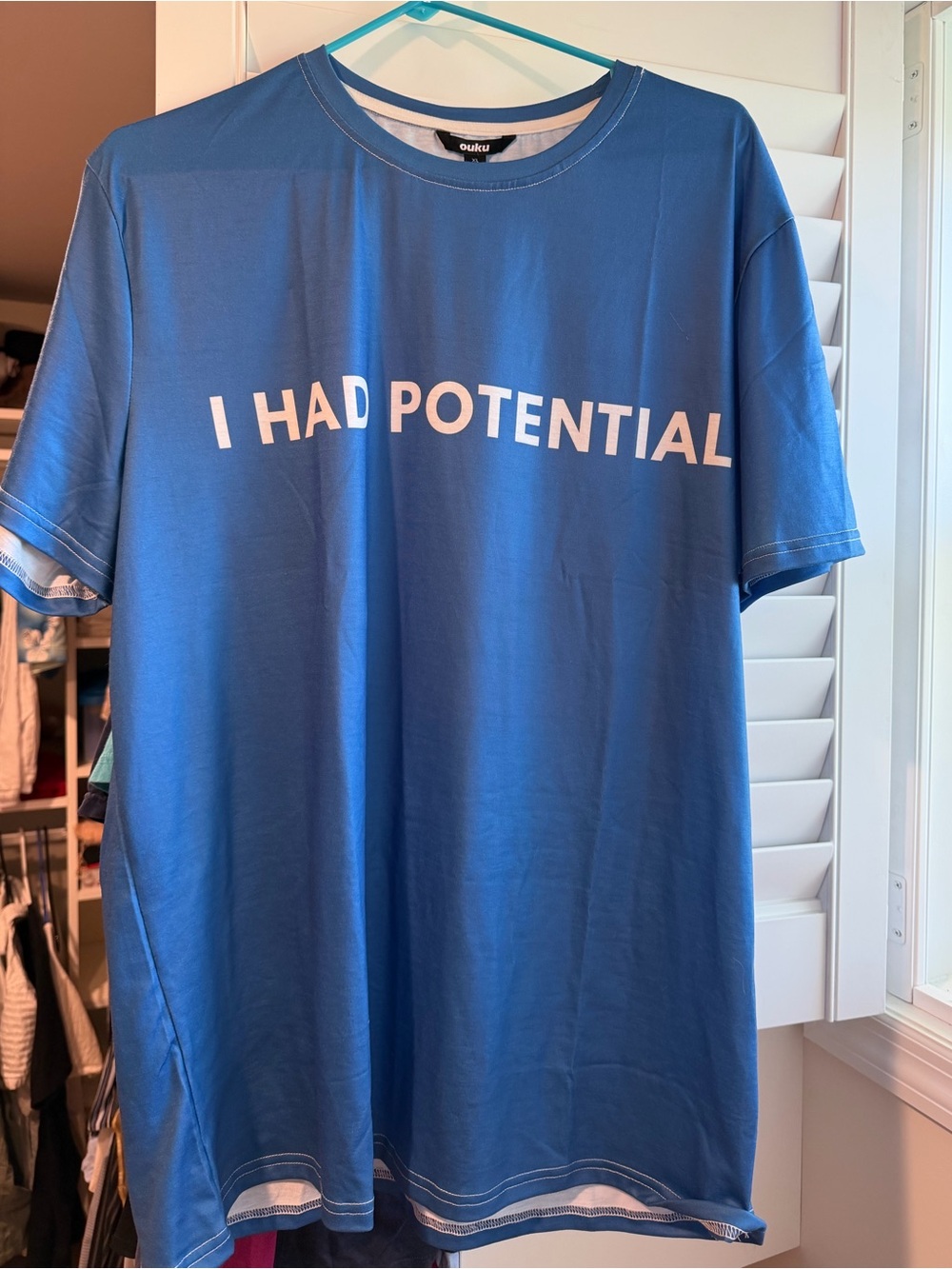 I Had Potential Blue Graphic Tee - Men
